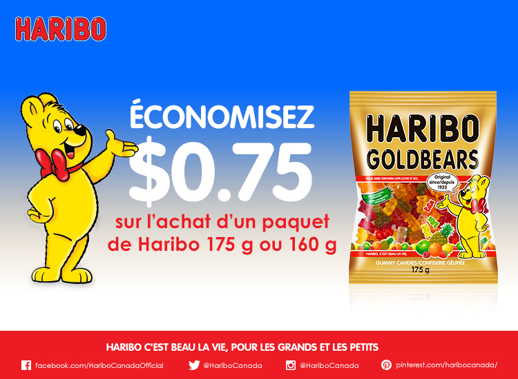 Coupon Rabais Haribo À Imprimer D'une Valeur De 0.75