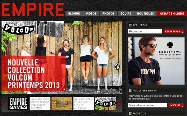 Empire Boutique Skateboard Snowboard En Ligne